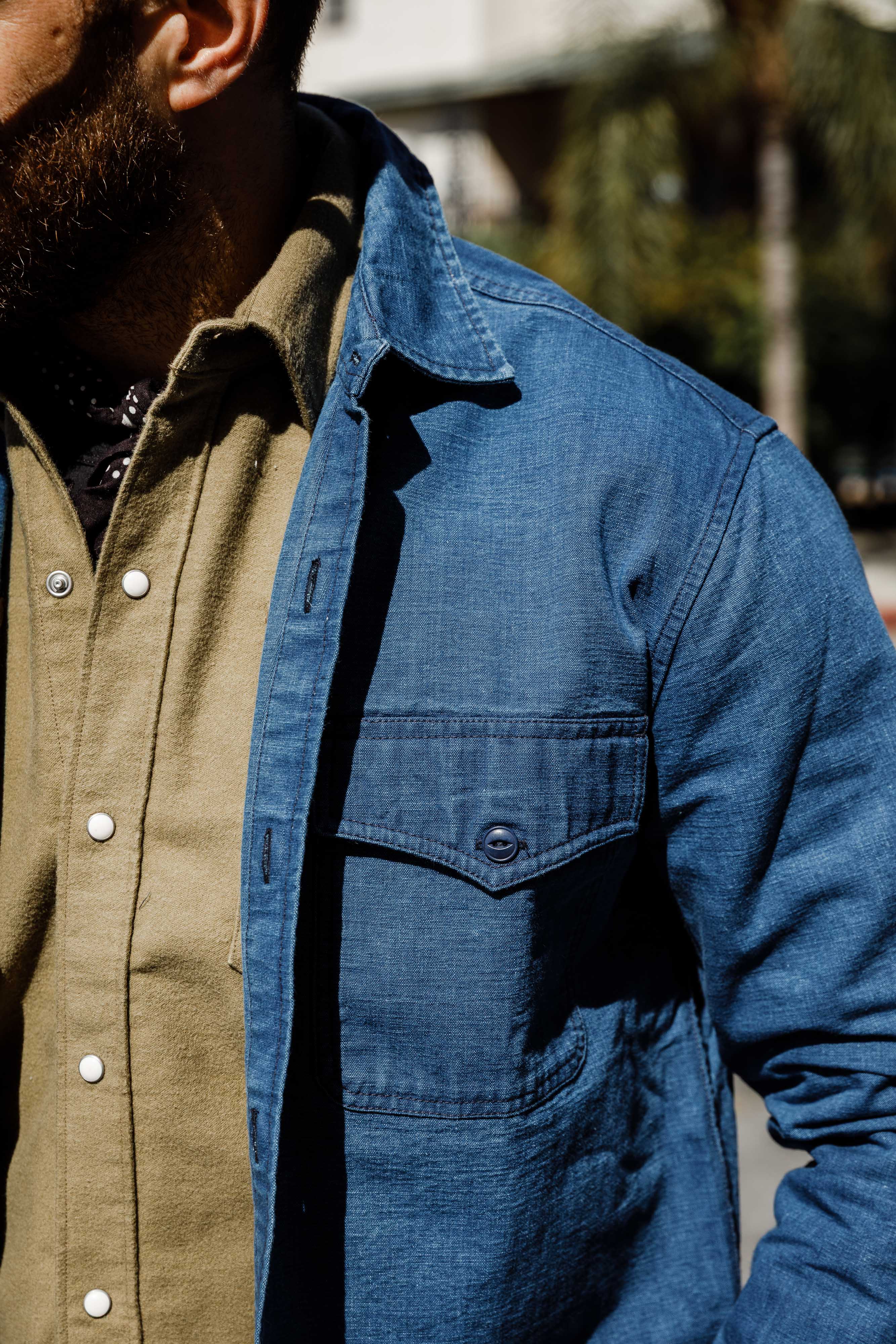 3sixteen - USN Overshirt - Stonewashed Indigo Canvas - Image 6