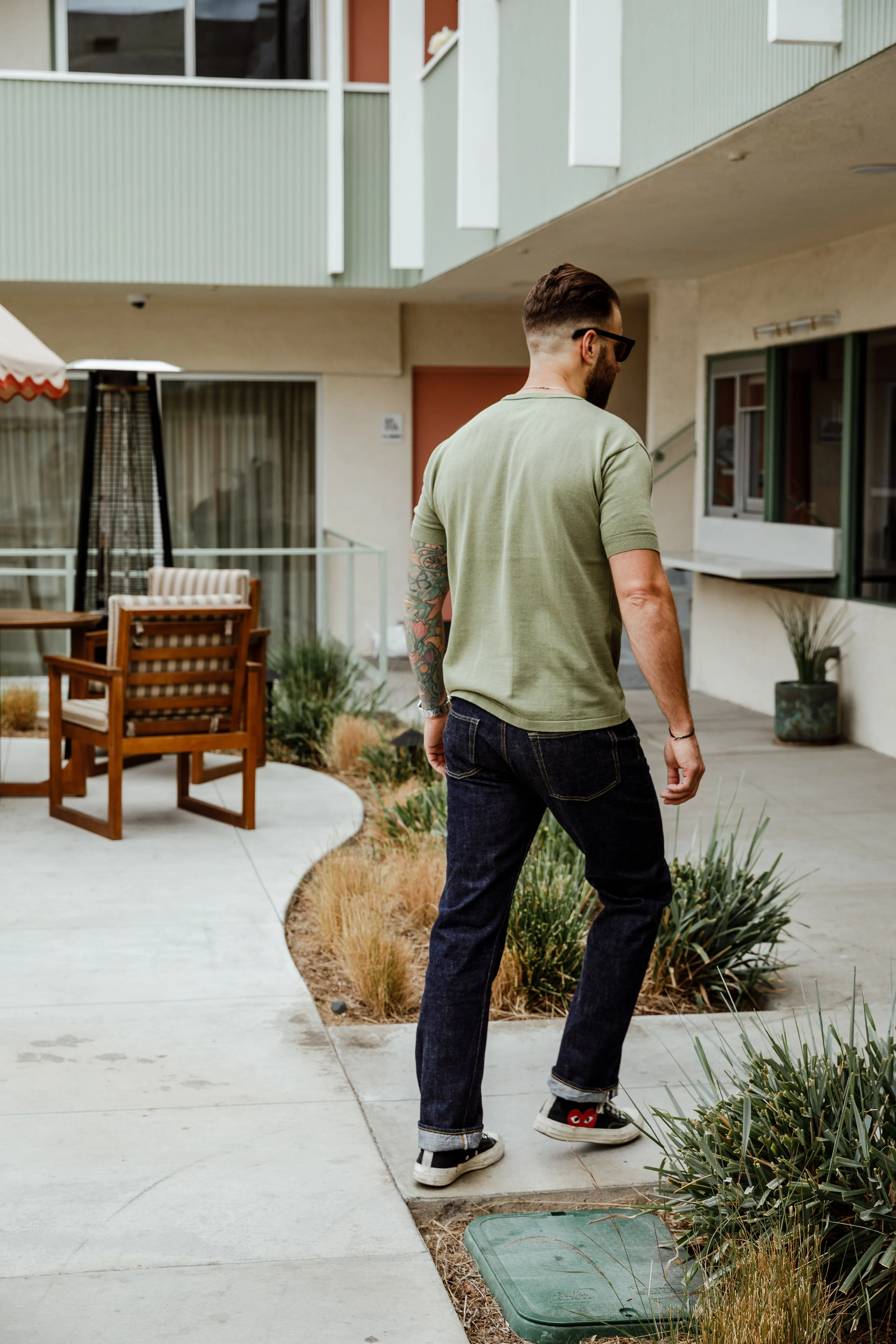Addict Clothes - Knit Tee - Faded Green - Image 5