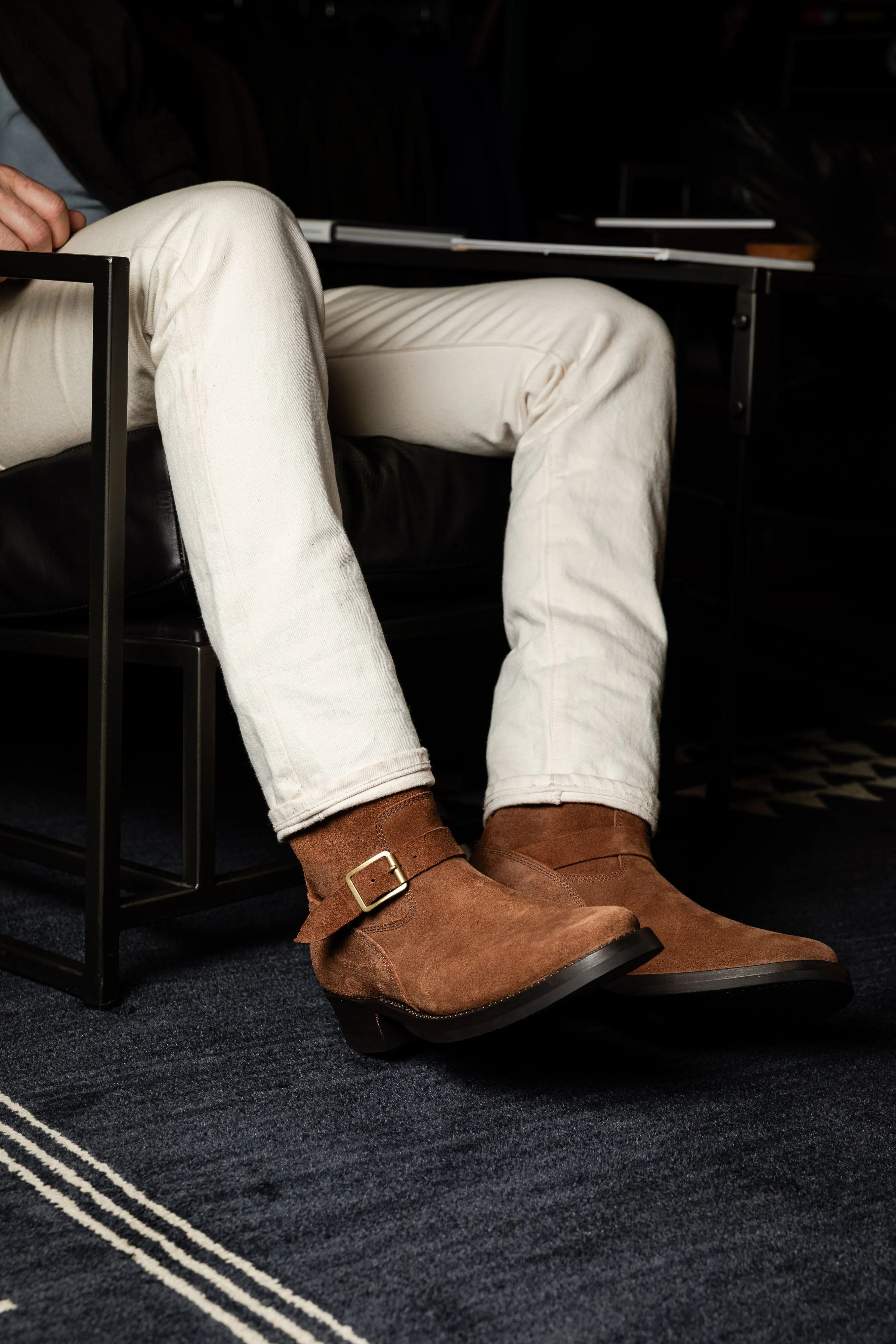Addict Clothes - Steer Suede Engineer Boot - Brown - Image 2