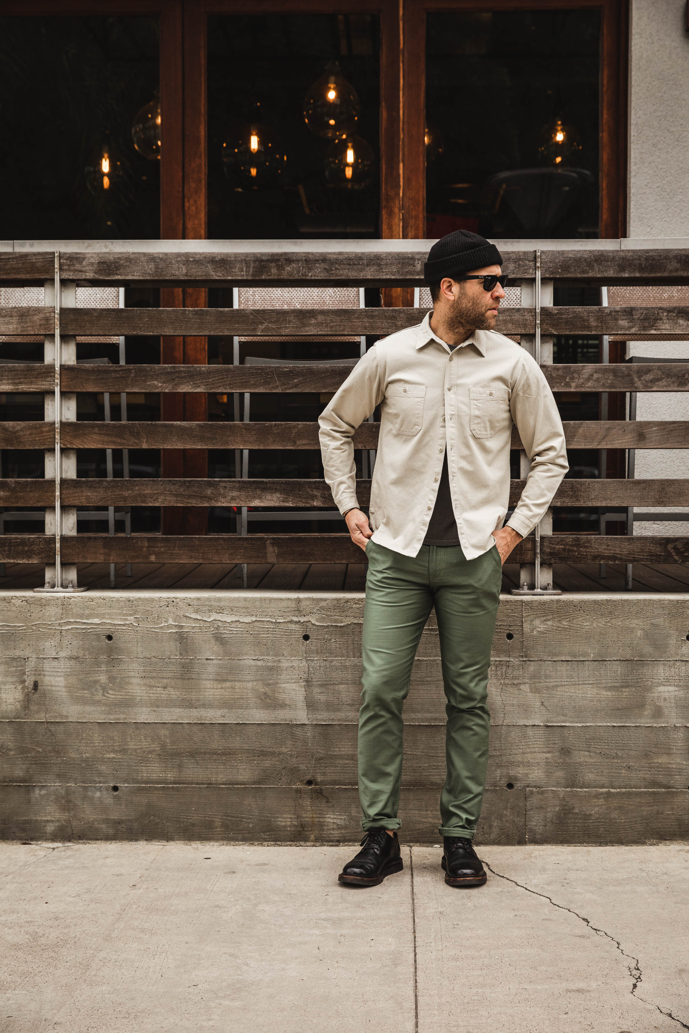 Benzak Denim Developers - BC-01 - TAPERED CHINO - 10 oz. Army Green Military Twill - Image 3