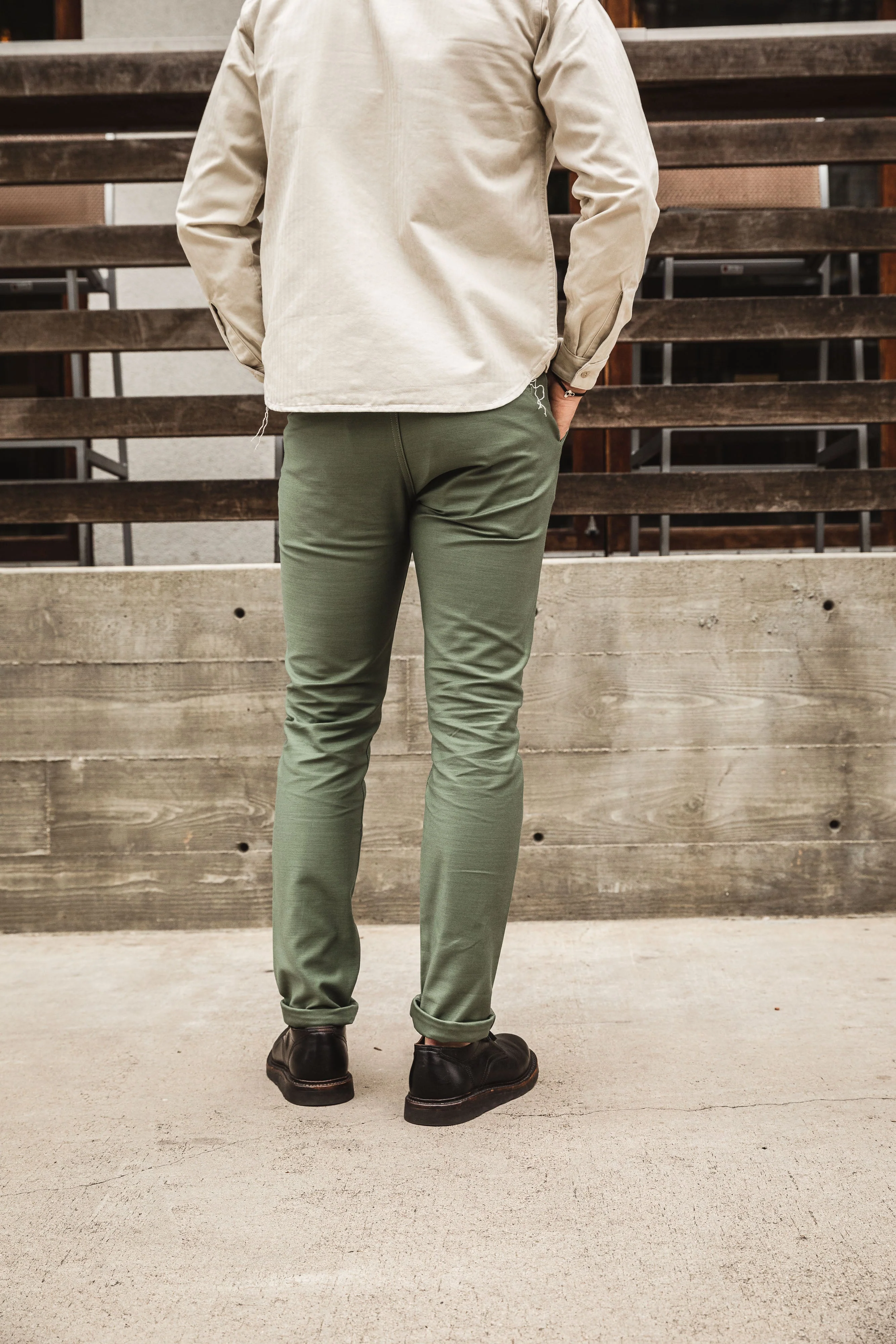 Benzak Denim Developers - BC-01 - TAPERED CHINO - 10 oz. Army Green Military Twill - Image 8