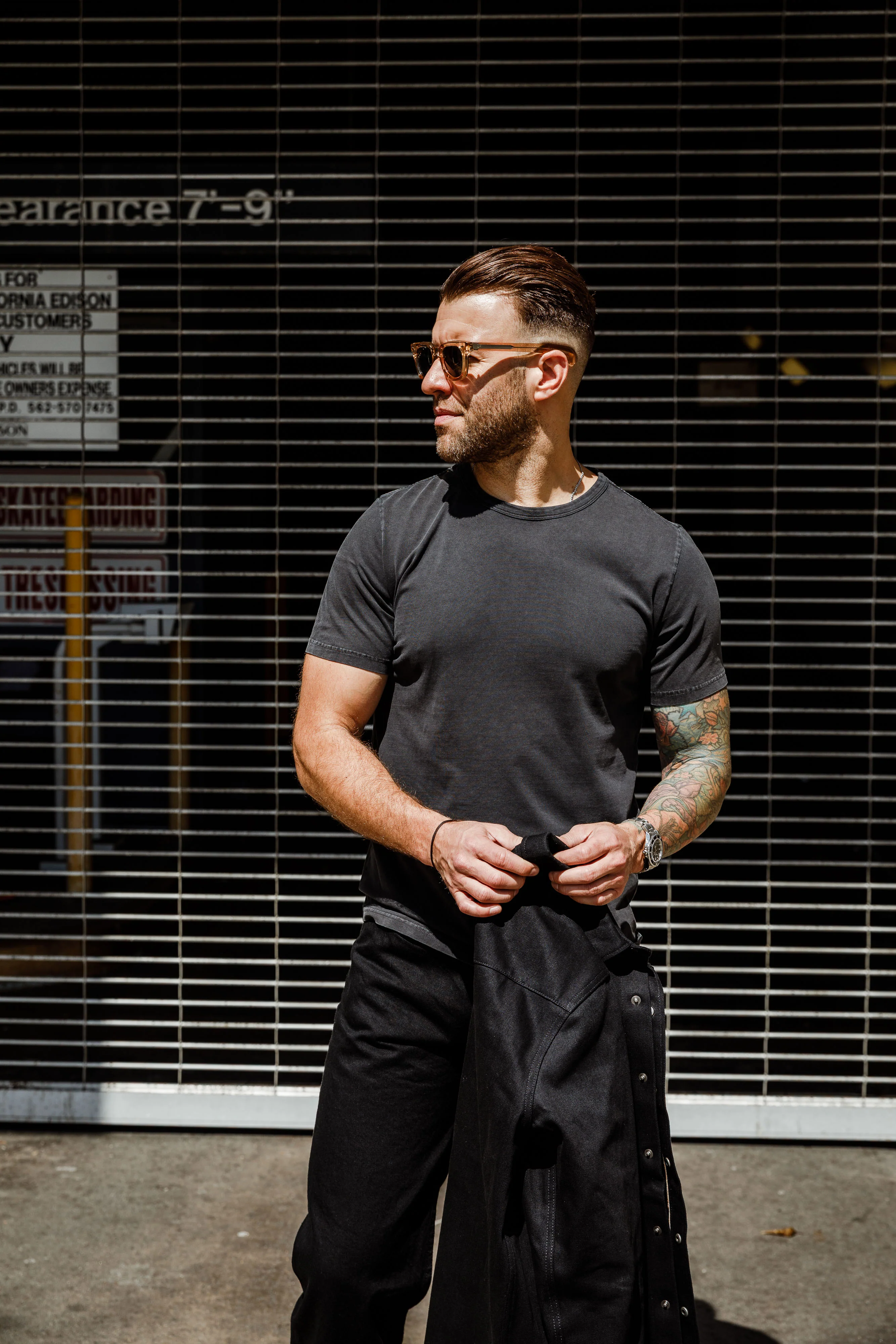 Benzak Denim Developers - BT-08 Classic Tee - Graphite Black - Image 2
