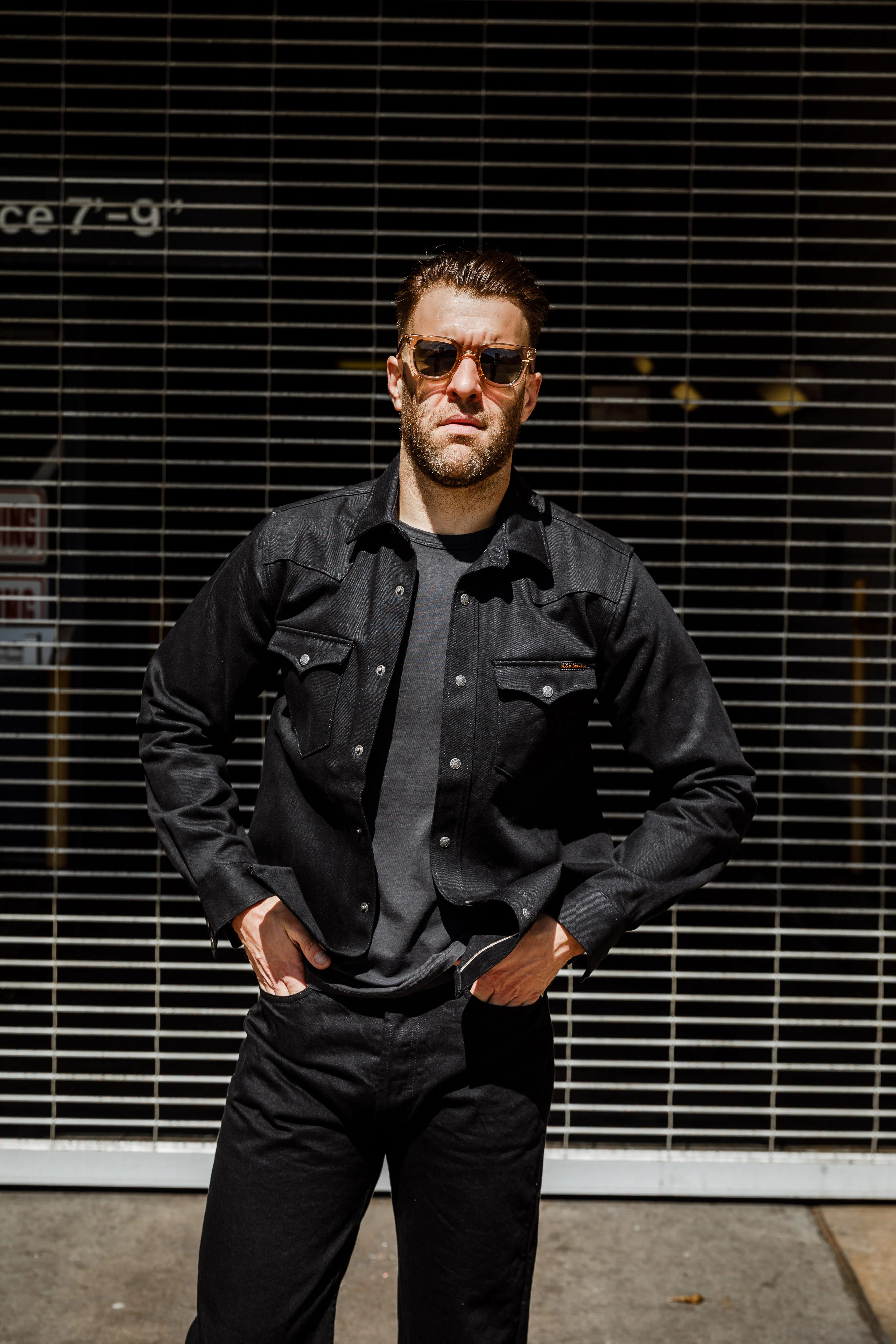 Benzak Denim Developers - BT-08 Classic Tee - Graphite Black - Image 4