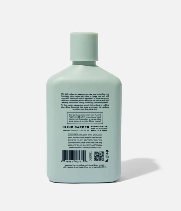 Blind Barber - Lemongrass Tea Body Wash (12oz) - Image 3