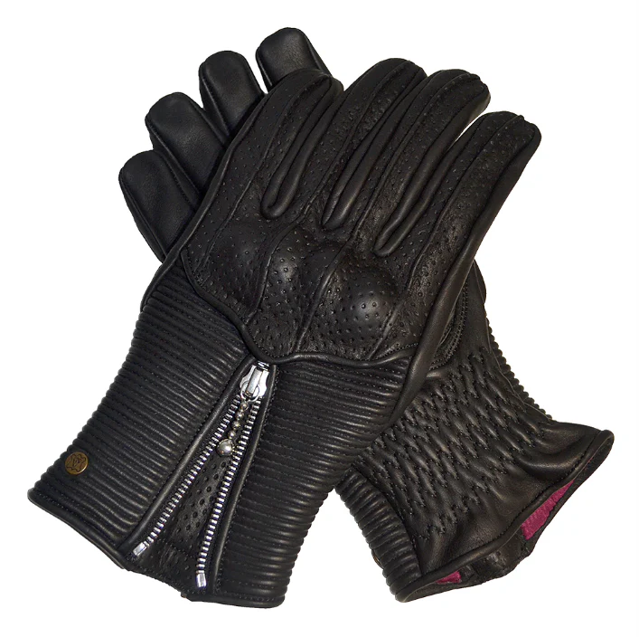 Goldtop England - Silk Lined Raptor Gloves - Black - Image 2