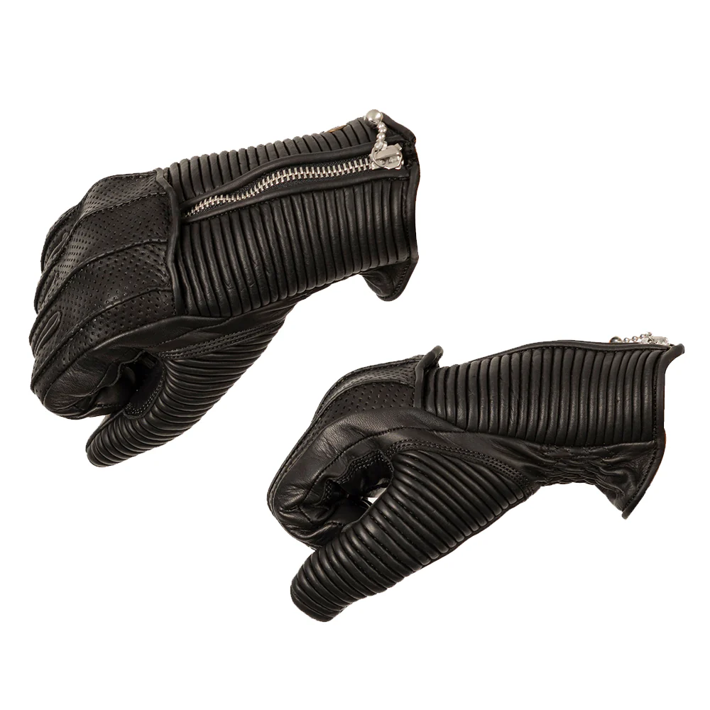 Goldtop England - Ladies Silk Lined Raptor Gloves - Black - Image 2
