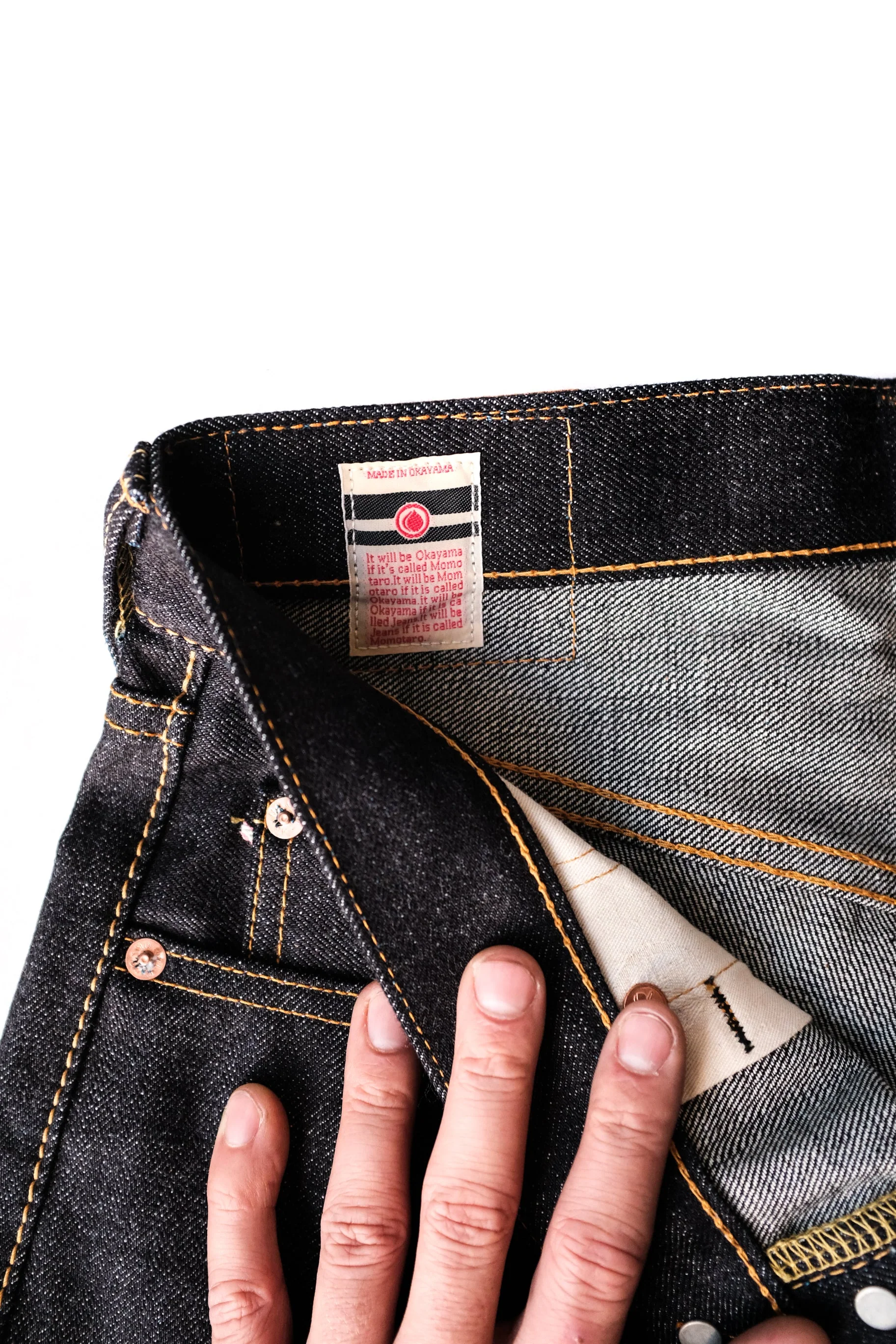 Momotaro - High Tapered - 15.7oz Zimbabwe w/ Battle Stripes - Image 6