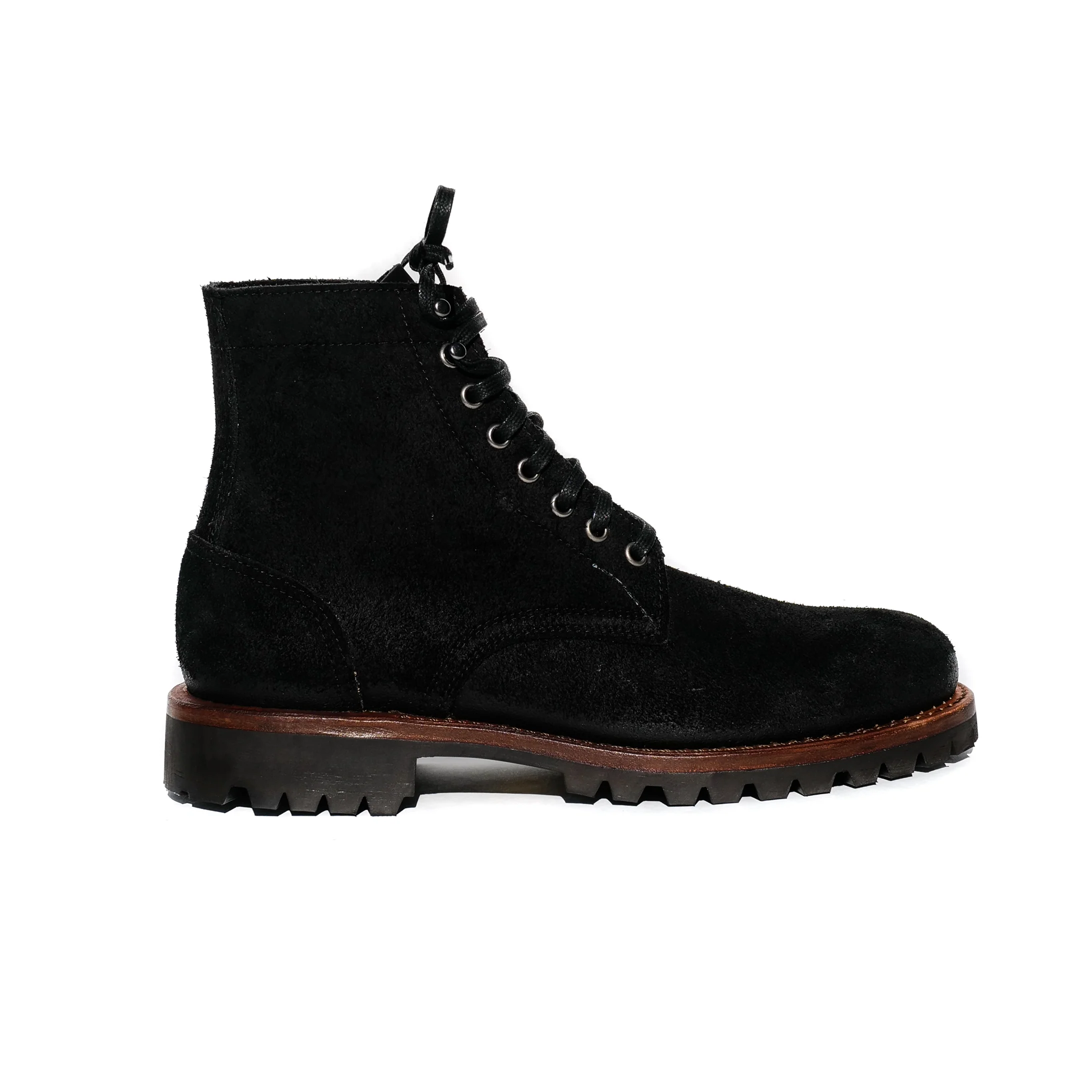 Oak Street Bootmakers x ButterScotch - Black Oil Tan Roughout Trench Boots - Image 12
