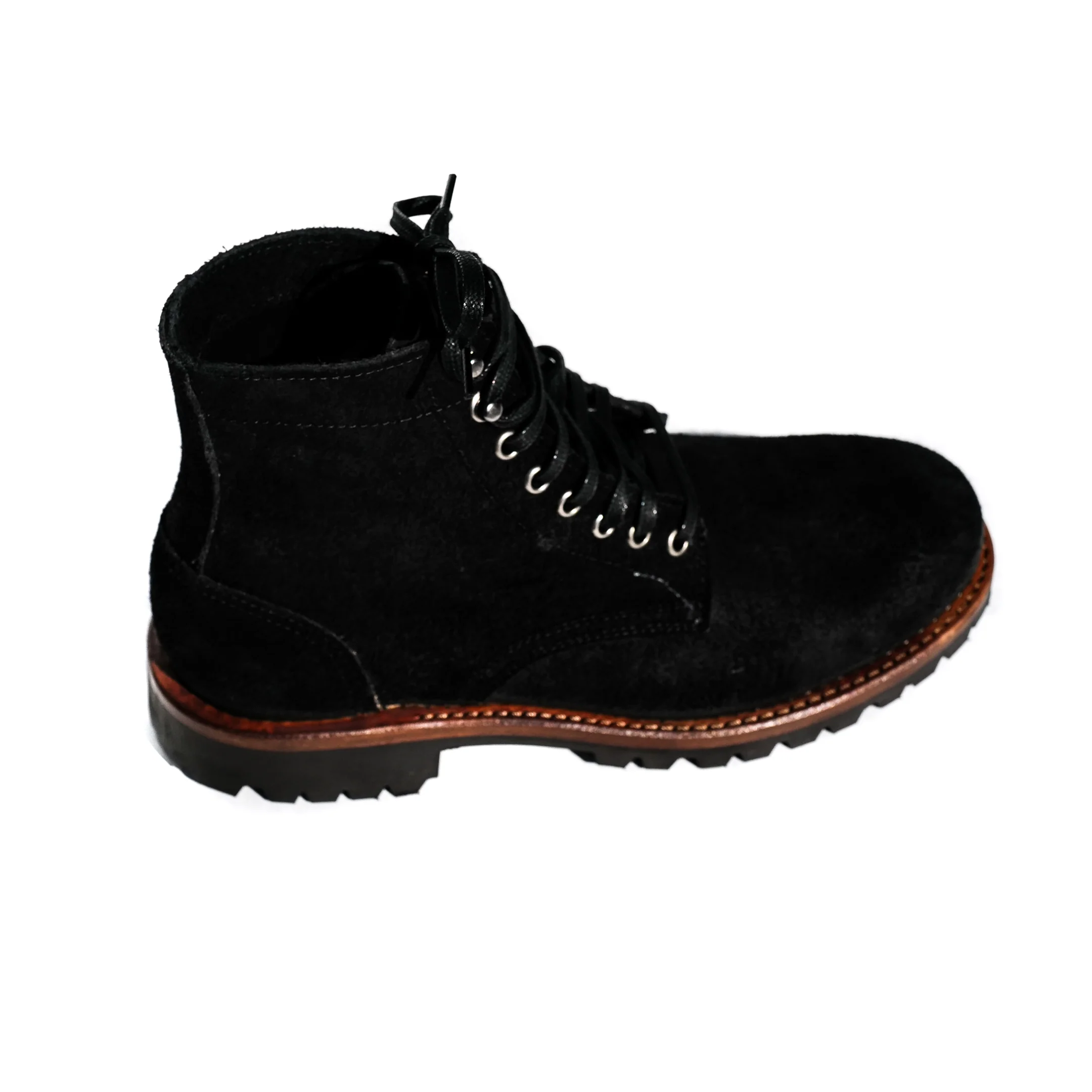 Oak Street Bootmakers x ButterScotch - Black Oil Tan Roughout Trench Boots - Image 13