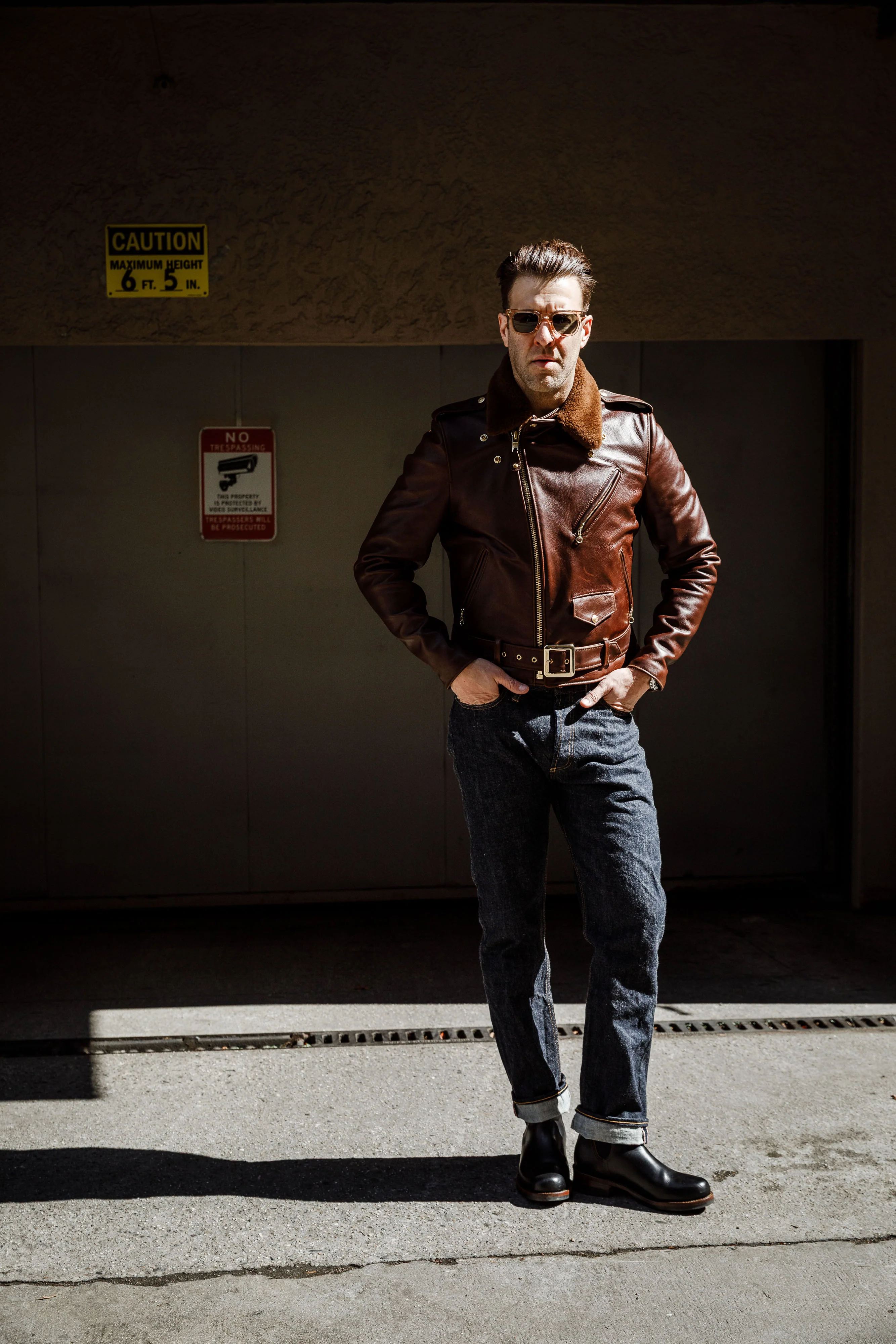 Schott N.Y.C - P656H - Chocolate Brown Horsehide - Image 10