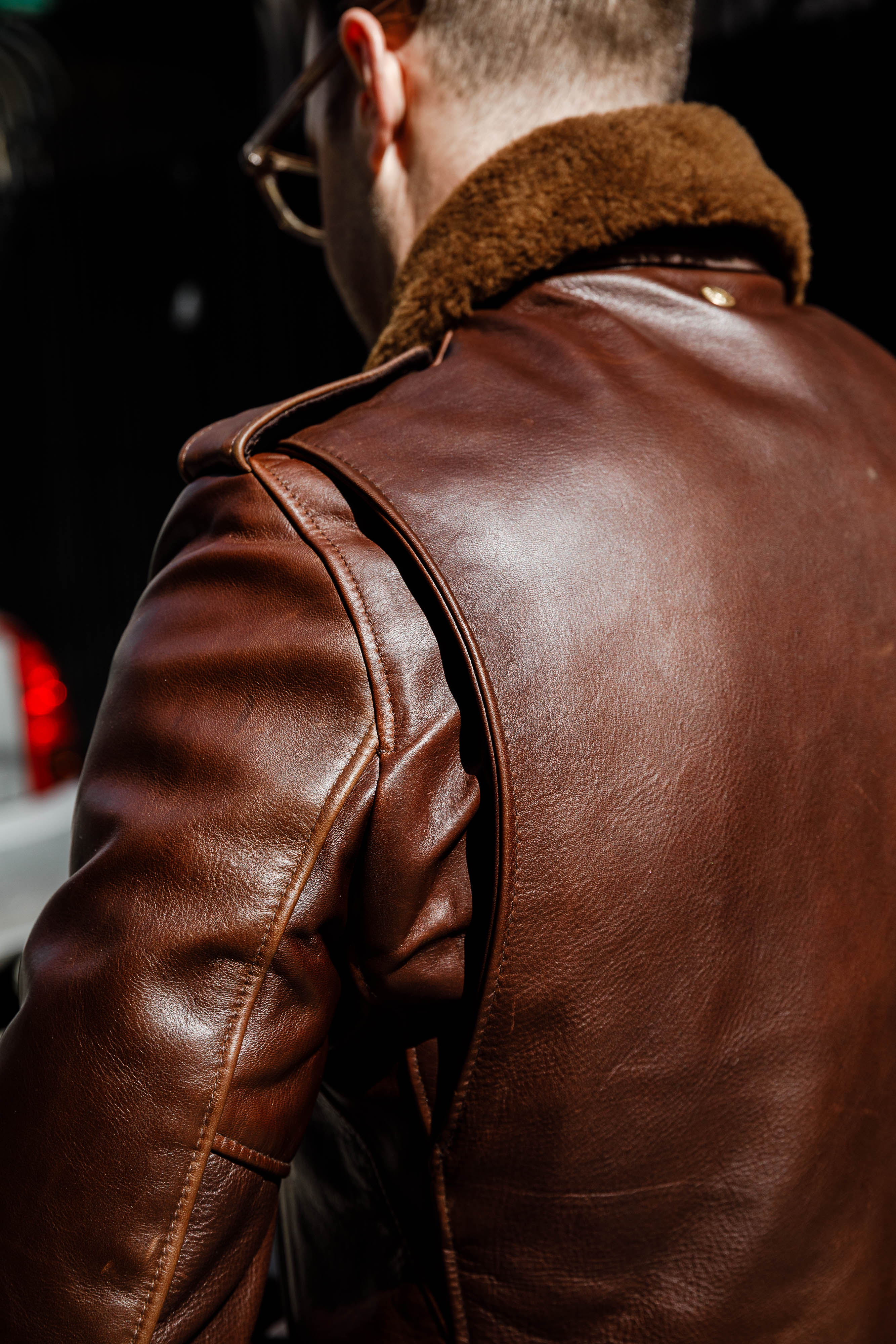 Schott N.Y.C - P656H - Chocolate Brown Horsehide - Image 7