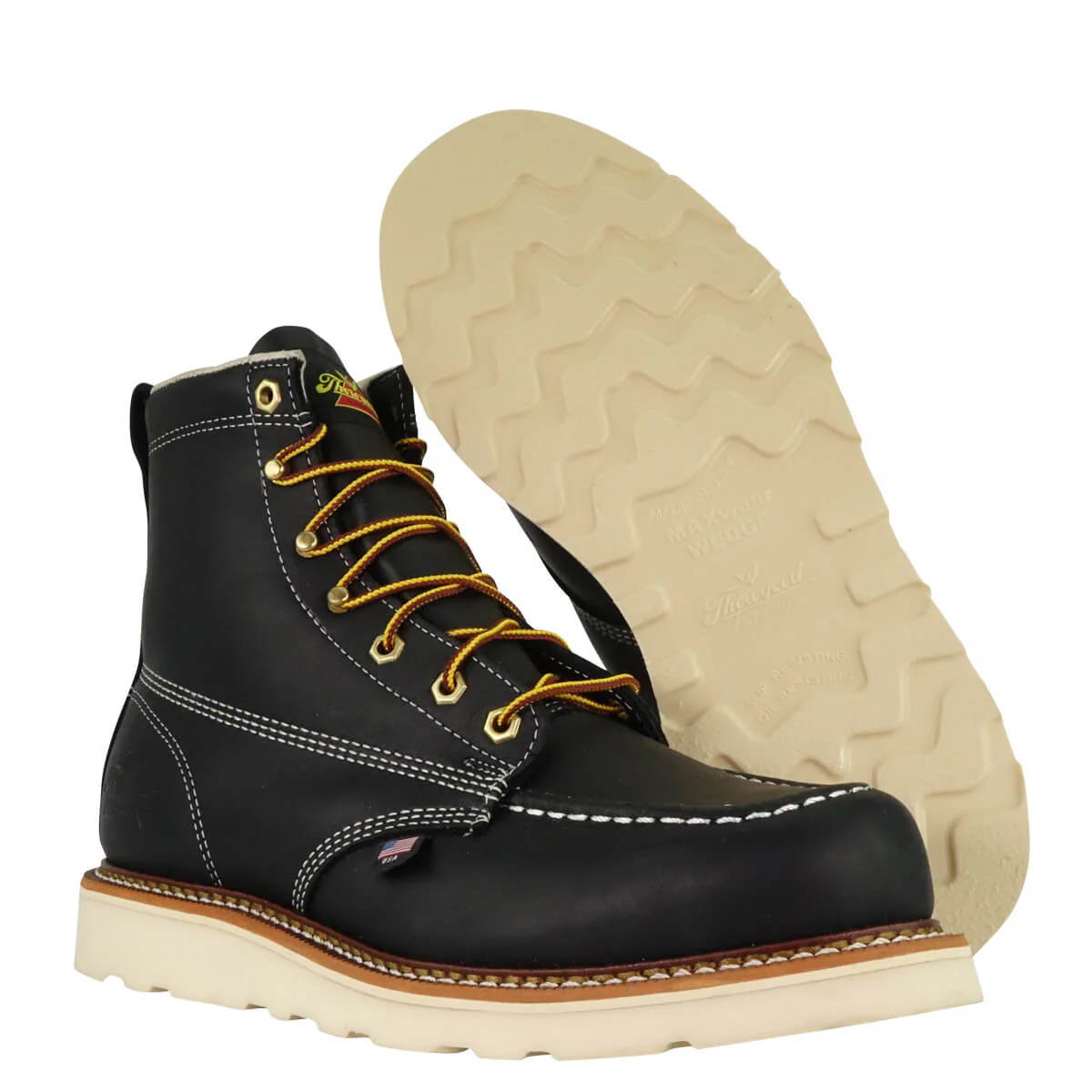 Thorogood Boots - American Heritage 6" Moc Toe - Black - Image 12